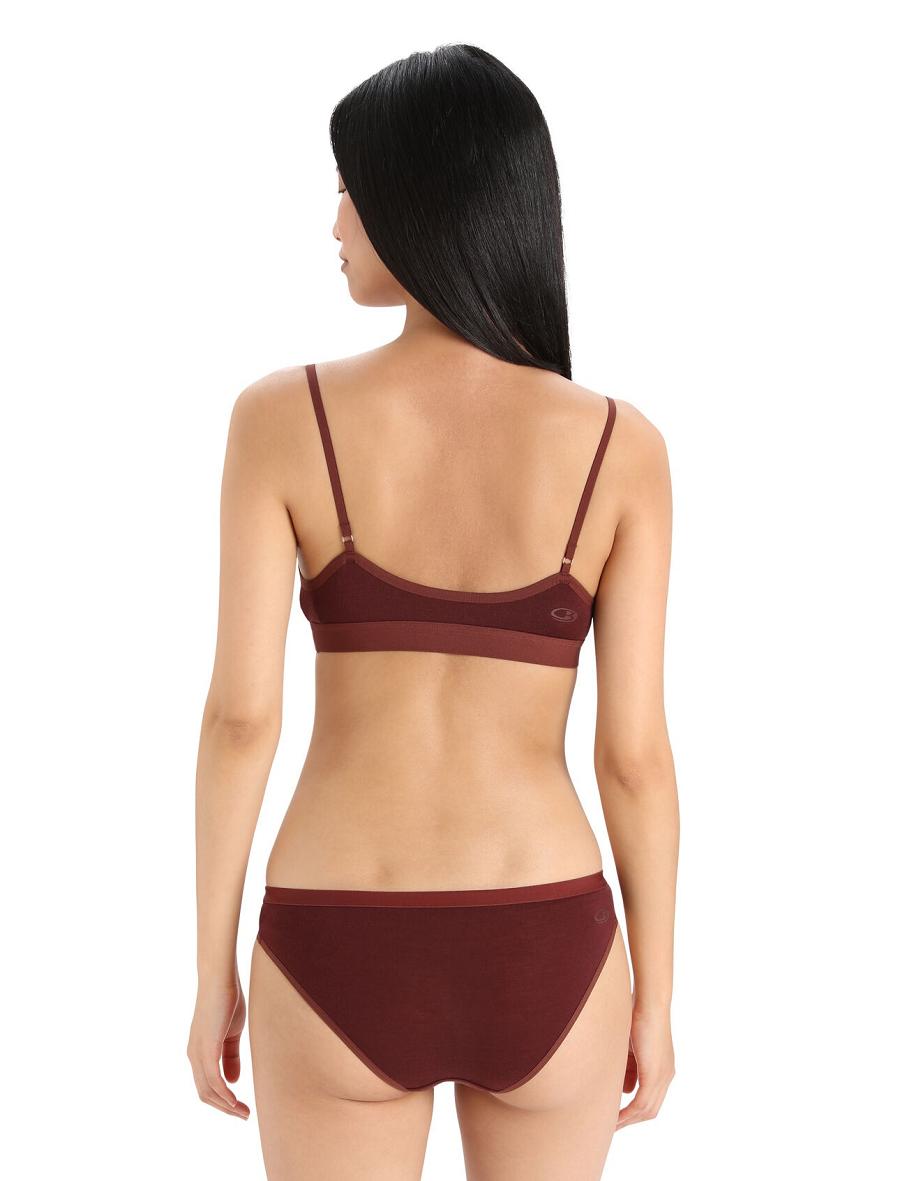 Espresso Women's Icebreaker Merino Siren Bra One Piece & Sets | USA 1743GSOL